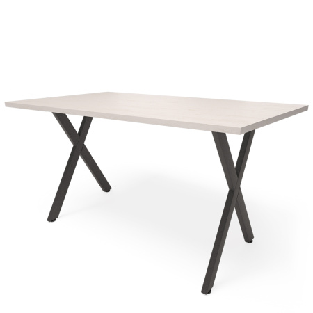 Стол Хьюстон (1300х800) 18мм, ЛДСП Дуб белый крафт / Металлокаркас Графит